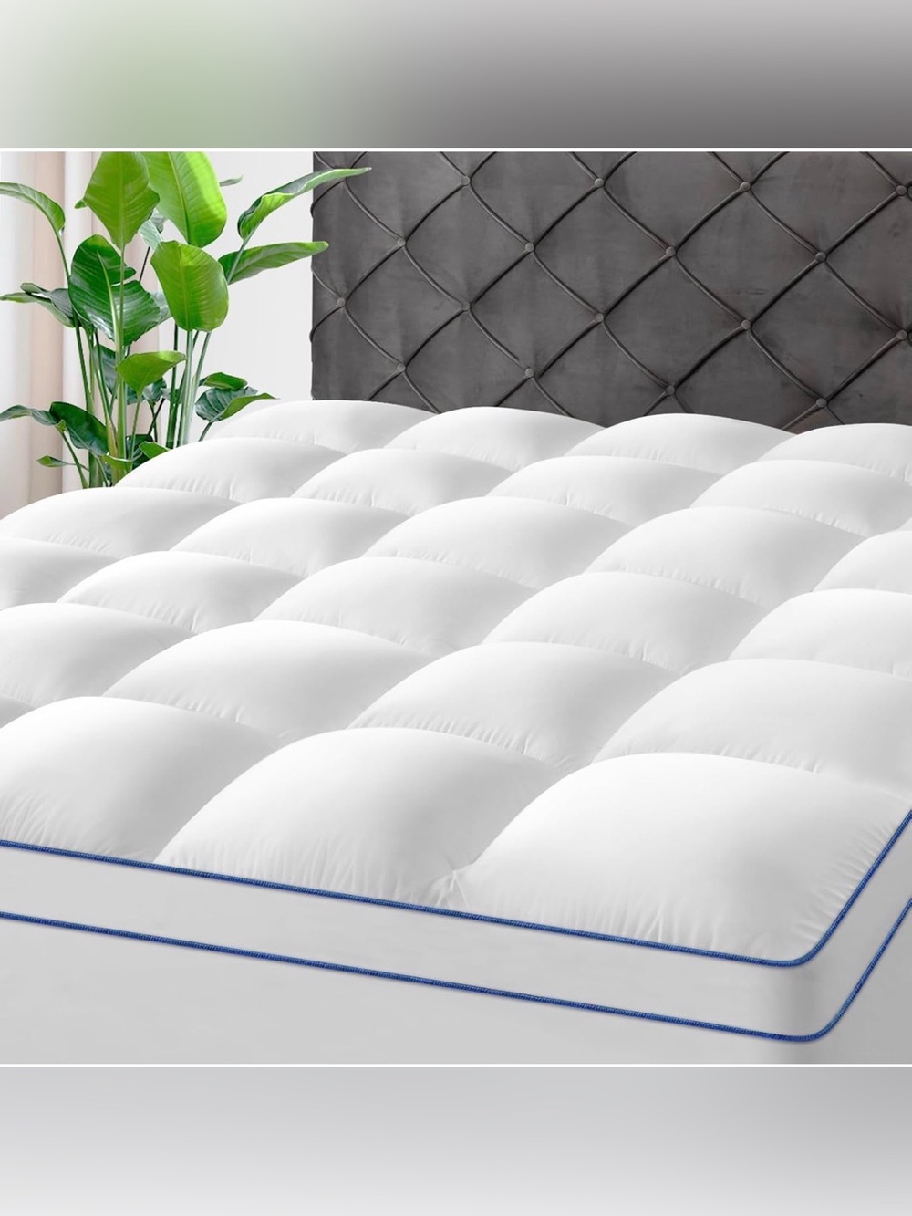 New Open Box KAYFIA Full Mattress Topper,Extra Thick Mattress Pad Cover for Deep